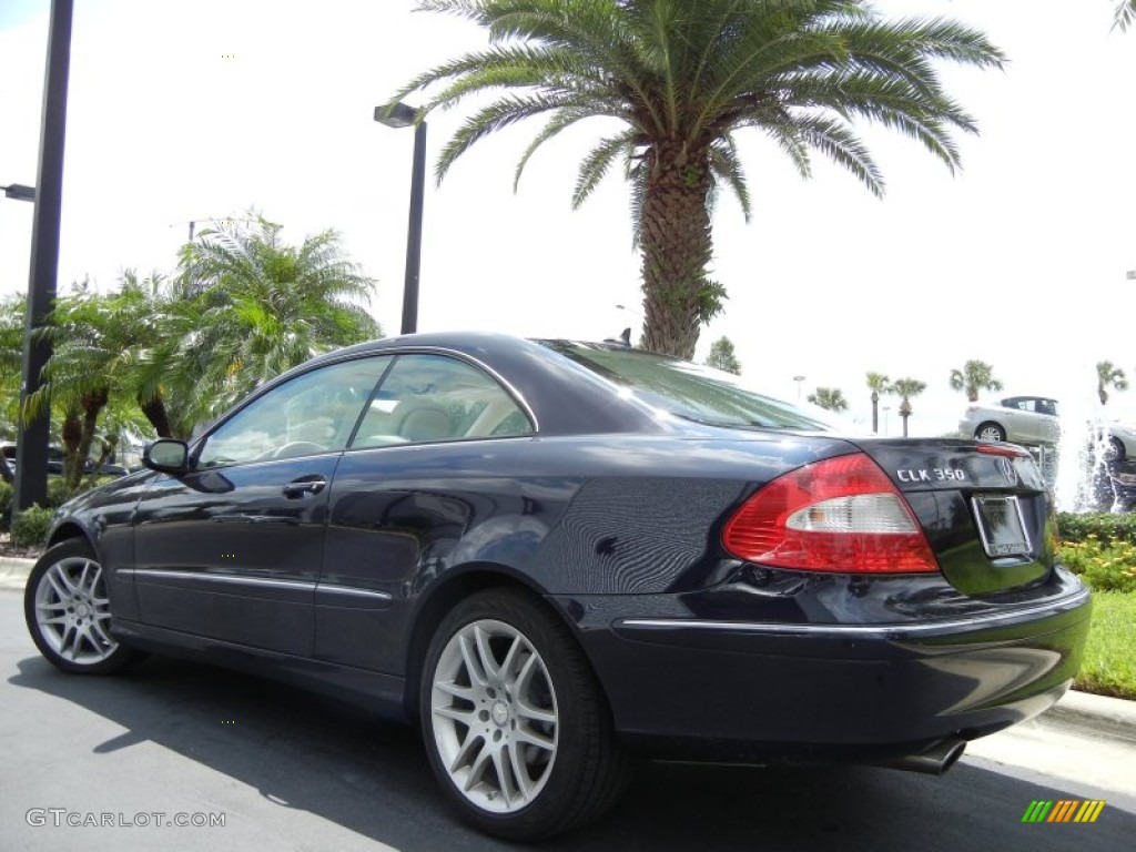Capri Blue Metallic 2009 Mercedes-Benz CLK 350 Coupe Exterior Photo #66703088