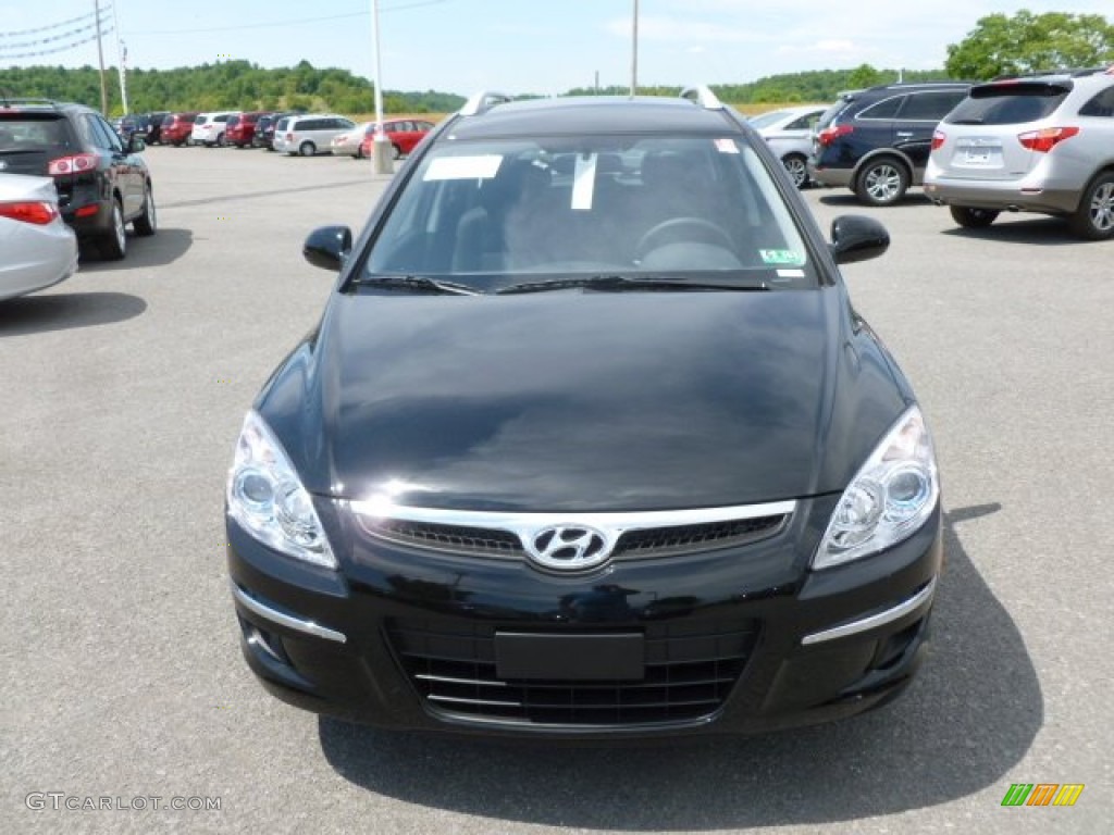 2012 Elantra GLS Touring - Black Noir Pearl / Black photo #2