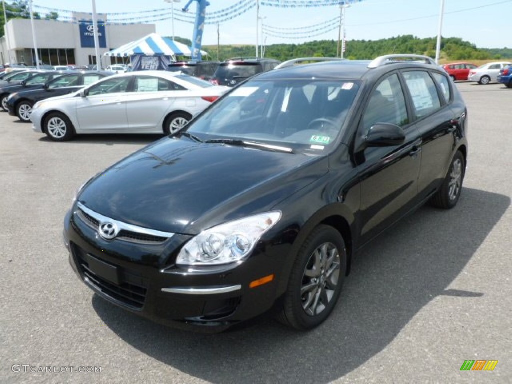 2012 Elantra GLS Touring - Black Noir Pearl / Black photo #3
