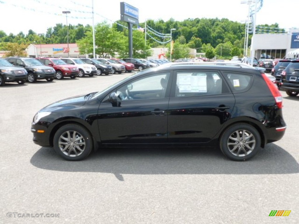 2012 Elantra GLS Touring - Black Noir Pearl / Black photo #4