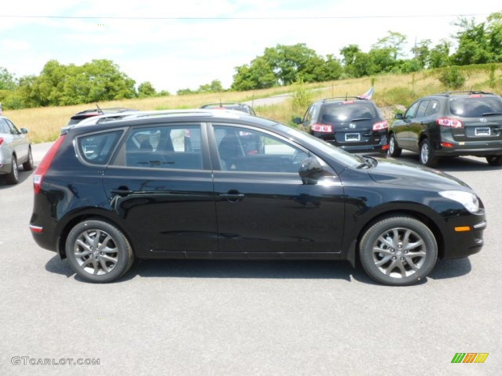 2012 Elantra GLS Touring - Black Noir Pearl / Black photo #8