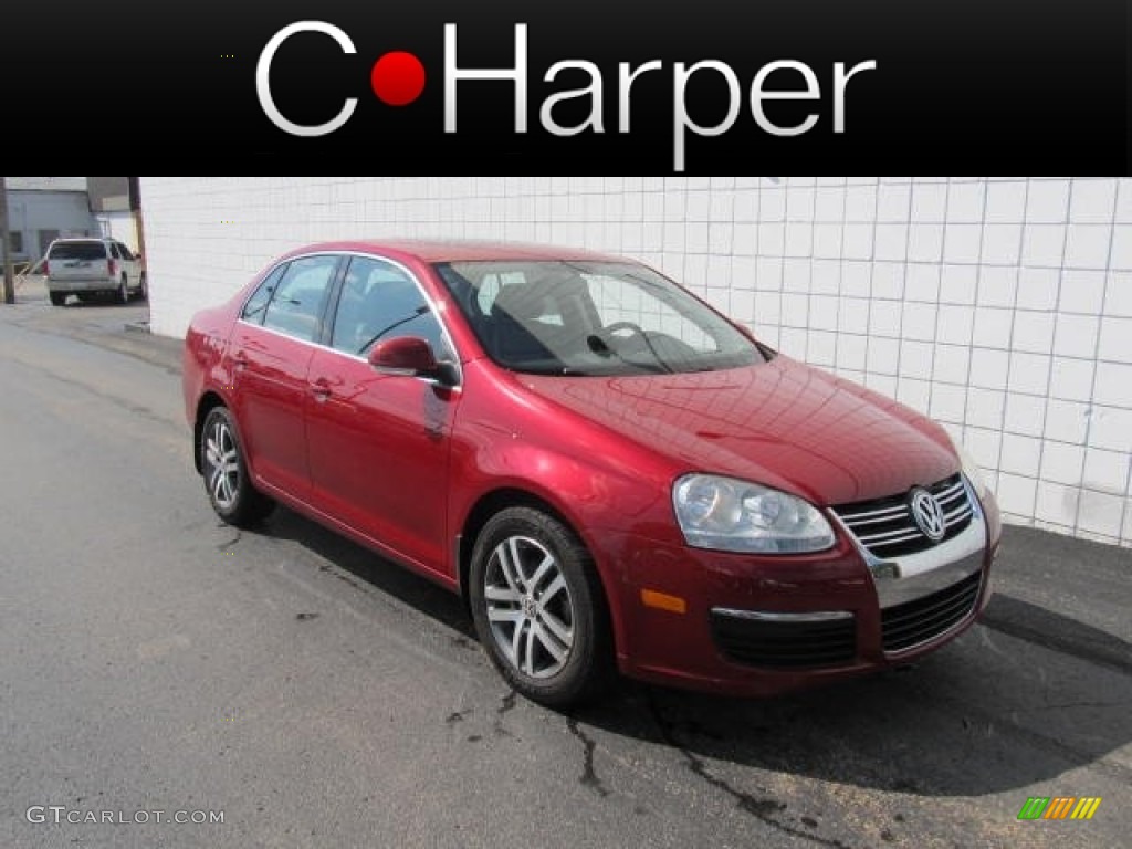 2006 Jetta 2.5 Sedan - Spice Red Metallic / Anthracite Black photo #1