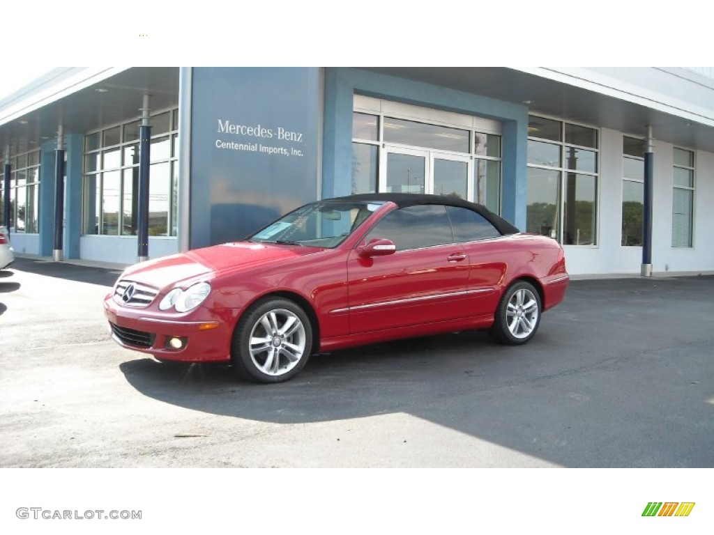 2008 CLK 350 Cabriolet - Mars Red / Stone photo #1