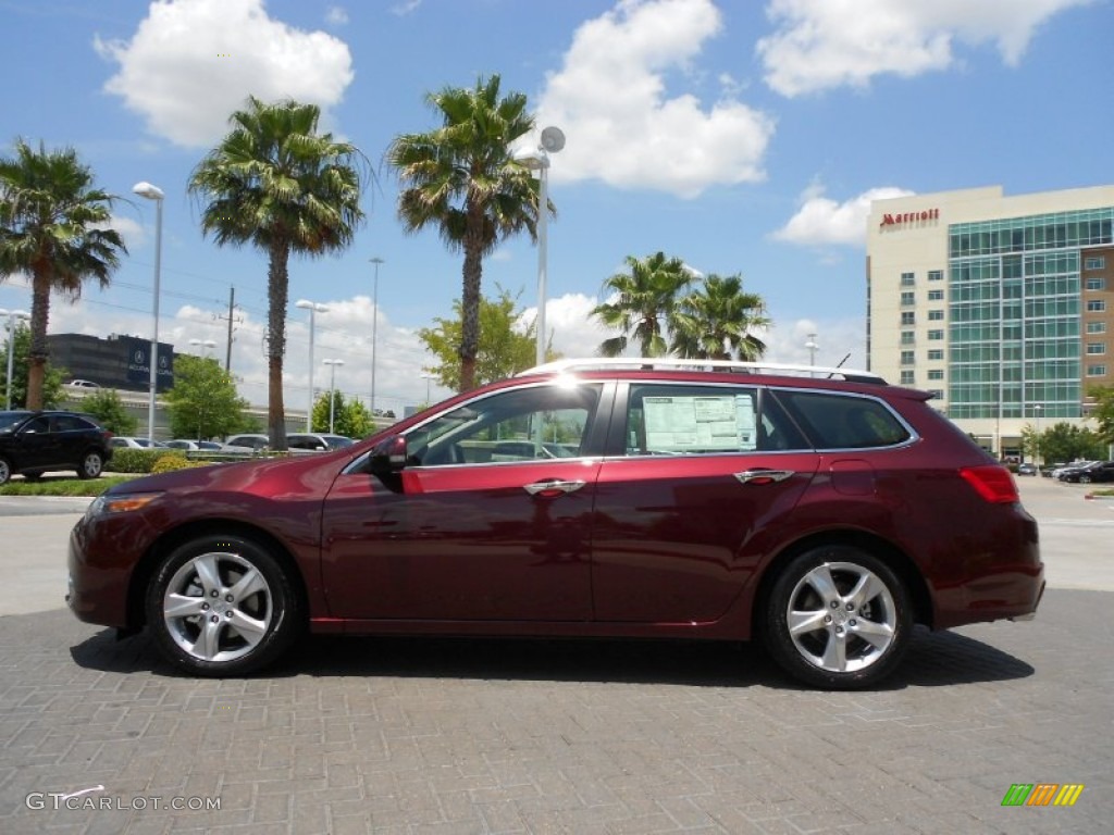 2012 TSX Technology Sport Wagon - Basque Red Pearl / Taupe photo #4