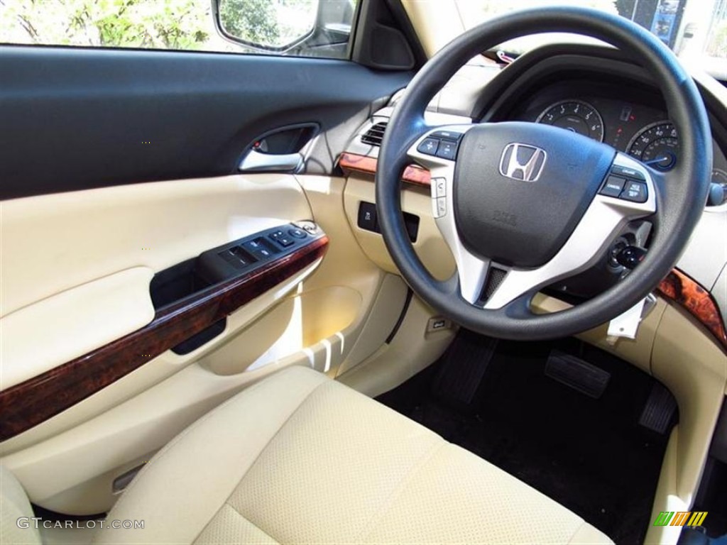 2012 Honda Accord Crosstour EX Ivory Steering Wheel Photo #66711548