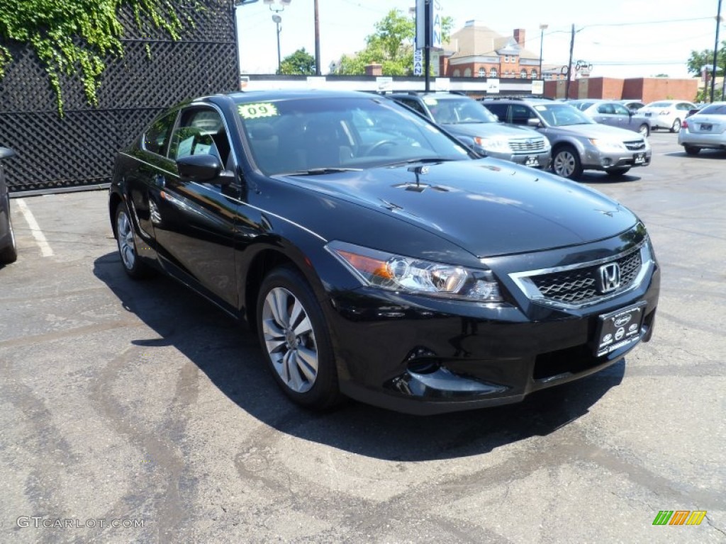 2009 Accord EX Coupe - Crystal Black Pearl / Black photo #1