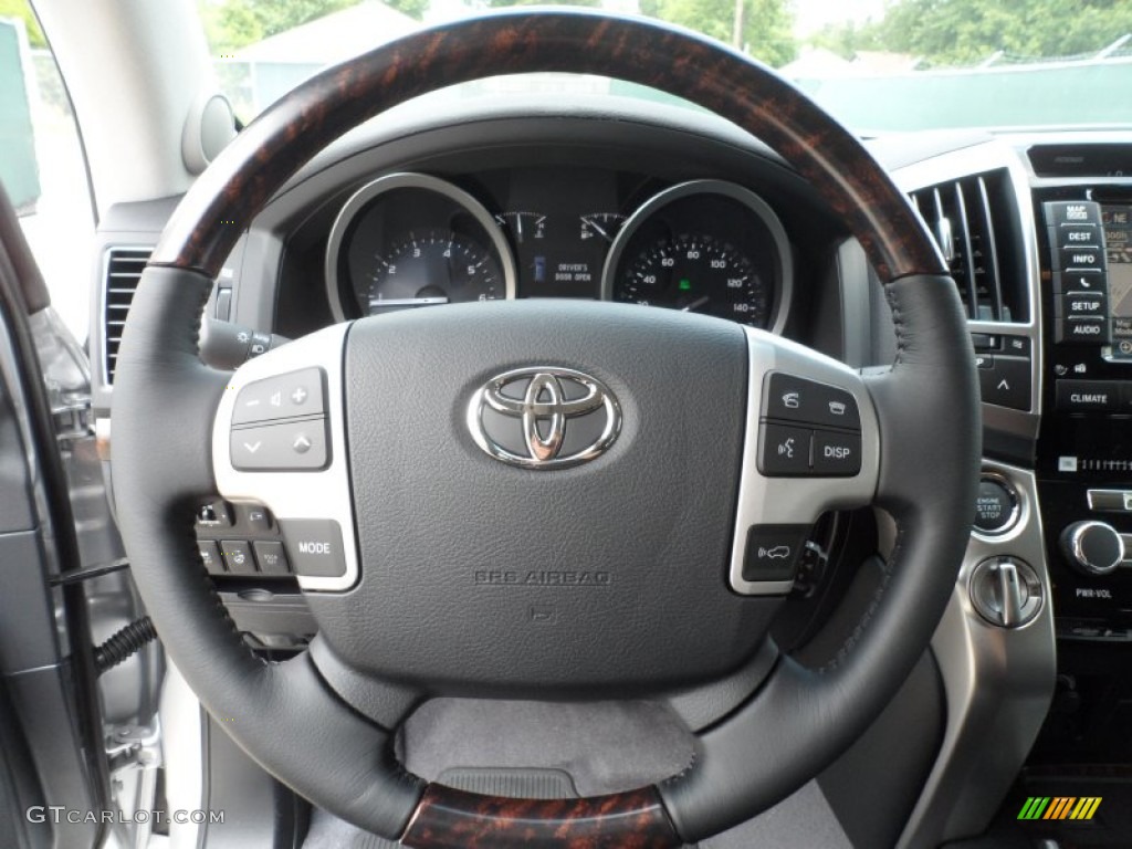 2013 Toyota Land Cruiser Standard Land Cruiser Model Black Steering Wheel Photo #66713153