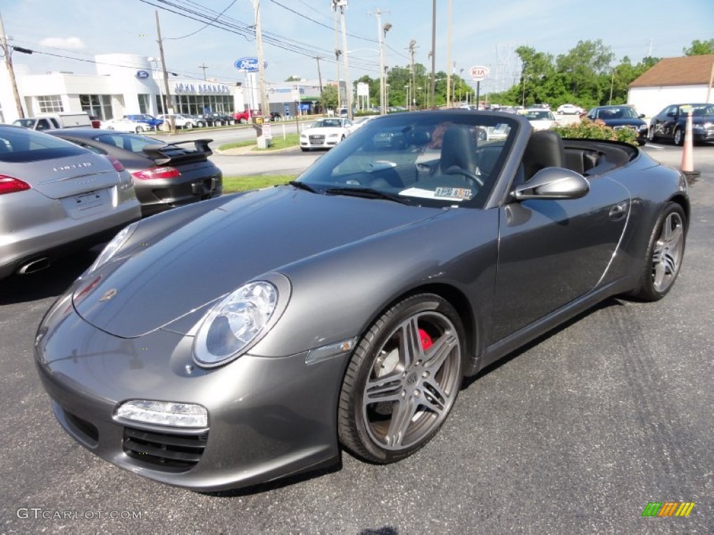 Meteor Grey Metallic 2009 Porsche 911 Carrera S Cabriolet Exterior Photo #66716938