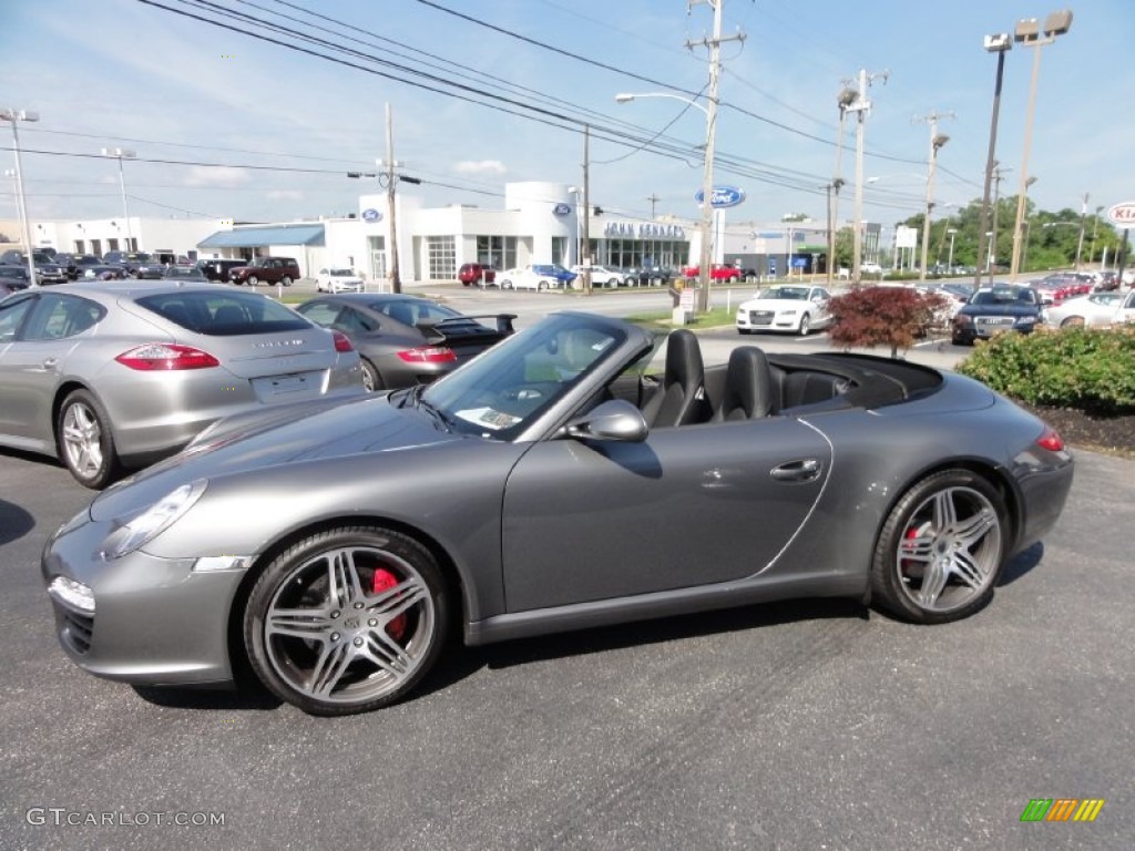 Meteor Grey Metallic 2009 Porsche 911 Carrera S Cabriolet Exterior Photo #66717010