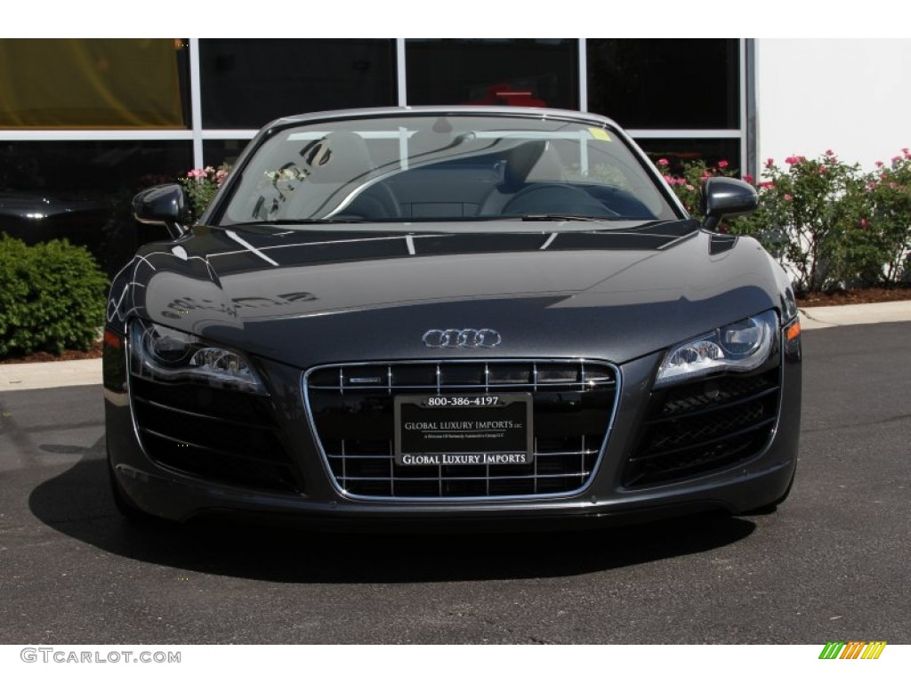 2011 R8 Spyder 5.2 FSI quattro - Daytona Grey Pearl Effect / Black Fine Nappa Leather photo #8