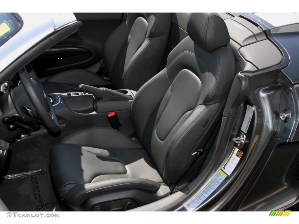 Black Fine Nappa Leather Interior 2011 Audi R8 Spyder 5.2 FSI quattro Photo #66717503
