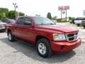 2008 Inferno Red Crystal Pearl Dodge Dakota SLT Crew Cab 4x4  photo #1