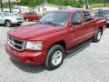 2008 Inferno Red Crystal Pearl Dodge Dakota SLT Crew Cab 4x4  photo #3