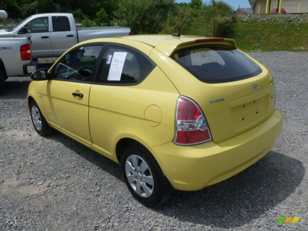Mellow Yellow 2008 Hyundai Accent GS Coupe Exterior Photo #66718943