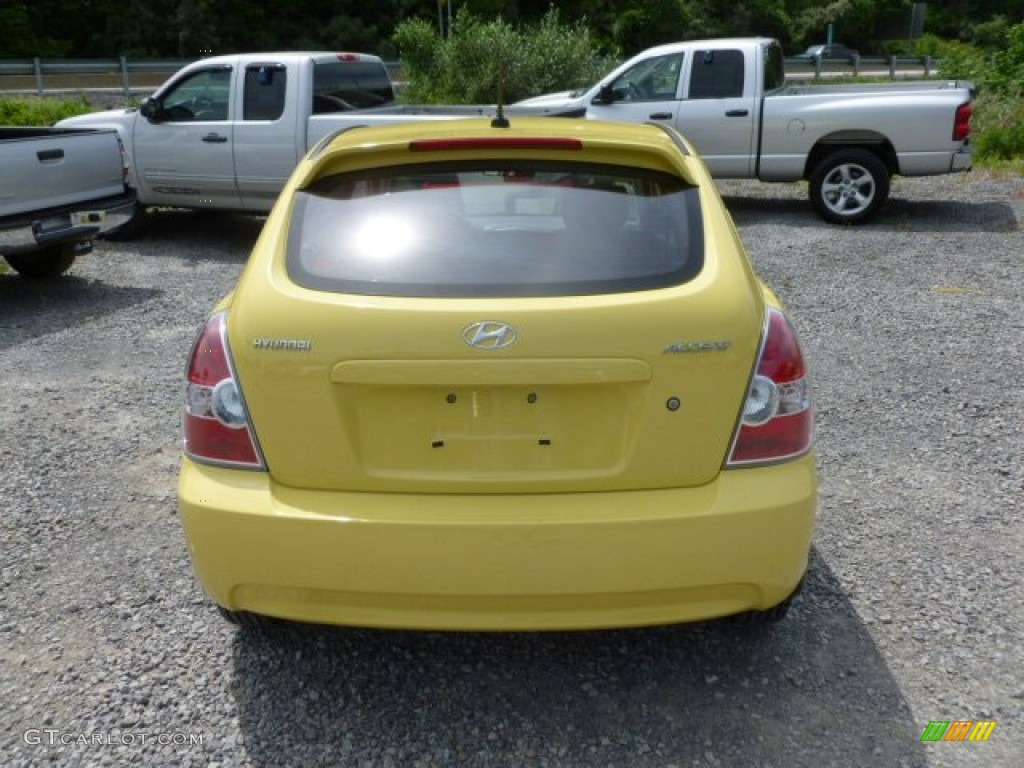 Mellow Yellow 2008 Hyundai Accent GS Coupe Exterior Photo #66718953