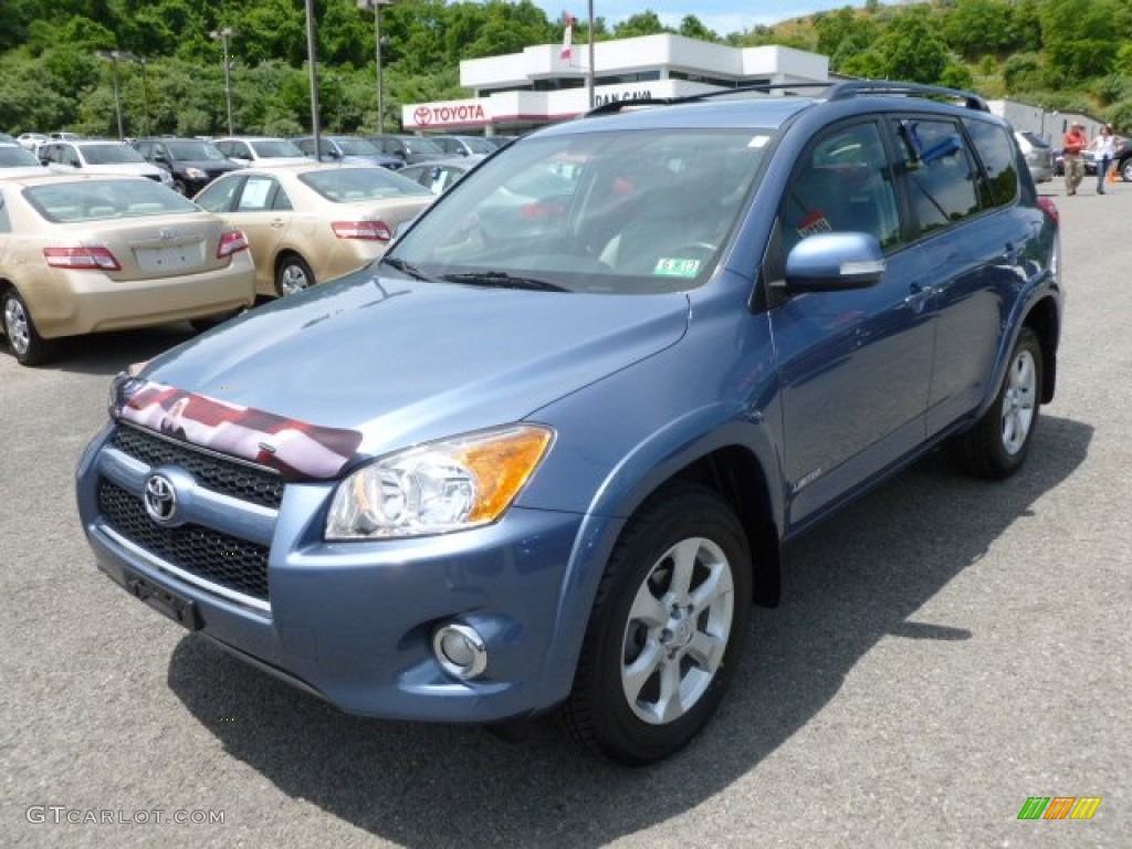 2010 RAV4 Limited 4WD - Pacific Blue Metallic / Ash Gray photo #3