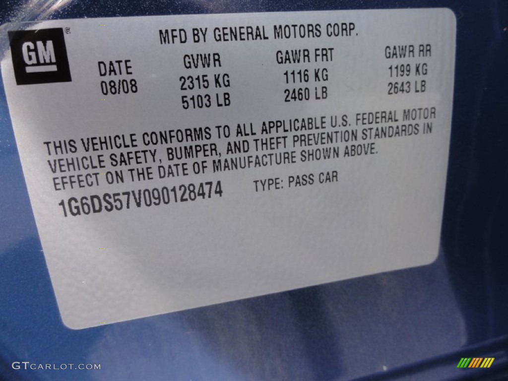 2009 Cadillac CTS 4 AWD Sedan Info Tag Photo #66719882