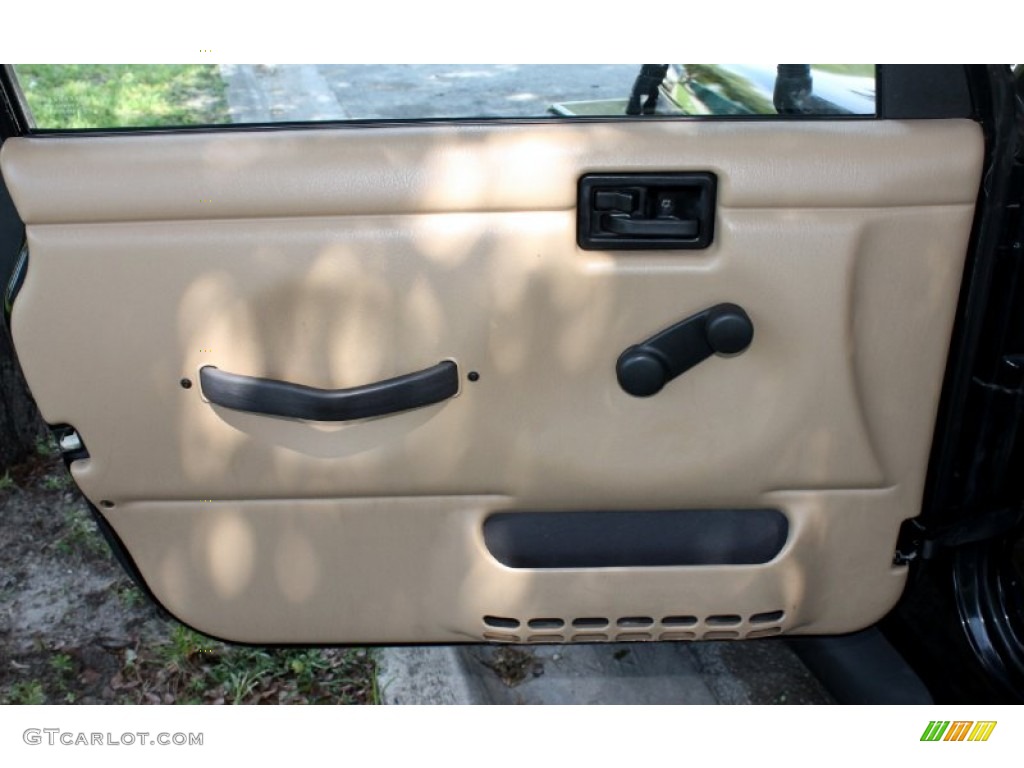 2001 Jeep Wrangler Sport 4x4 Camel Door Panel Photo #66720302