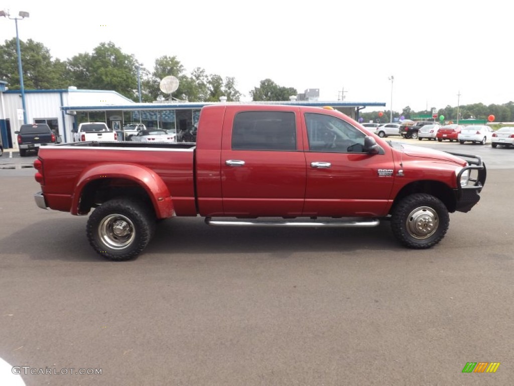 2008 Ram 3500 SLT Mega Cab 4x4 Dually - Inferno Red Crystal Pearl / Medium Slate Gray photo #6