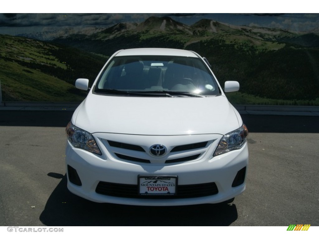 2012 Corolla LE - Super White / Ash photo #4