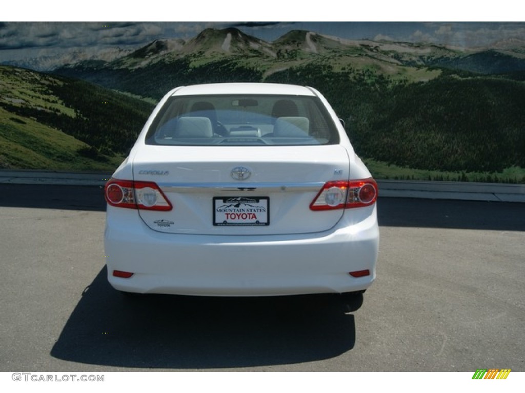 2012 Corolla LE - Super White / Ash photo #5
