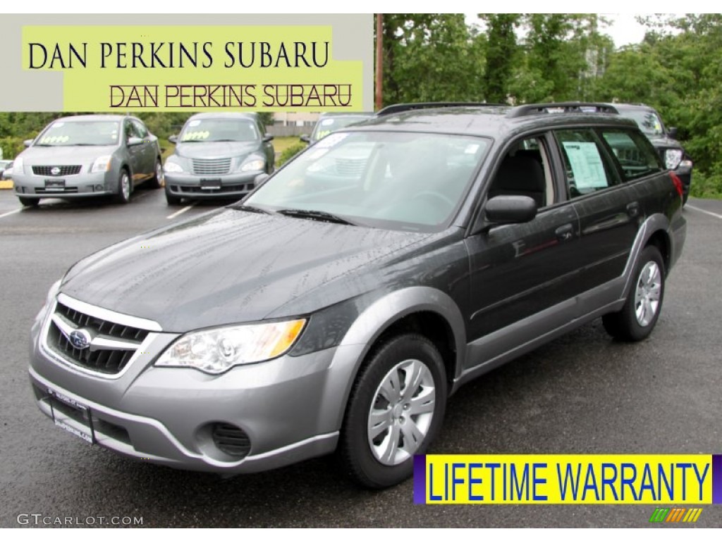 2009 Outback 2.5i Wagon - Diamond Gray Metallic / Off Black photo #1
