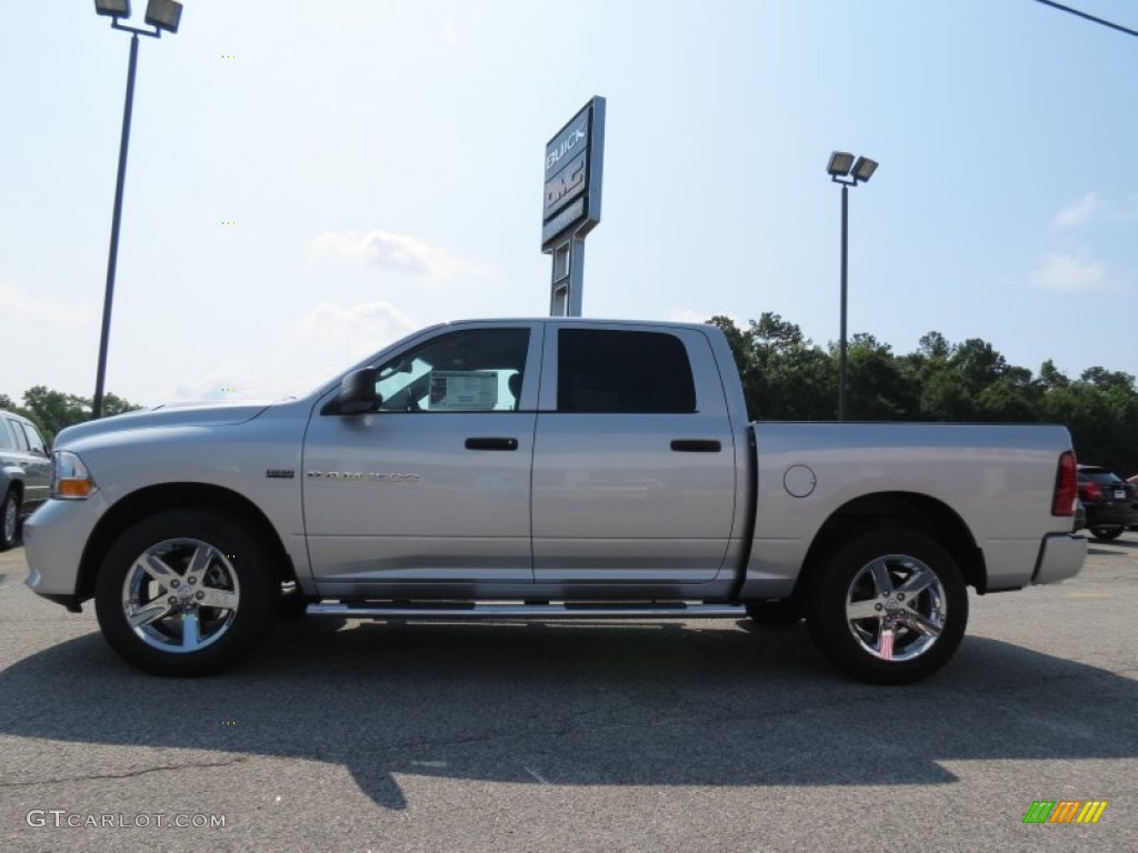 2012 Ram 1500 Express Crew Cab - Bright Silver Metallic / Dark Slate Gray/Medium Graystone photo #4