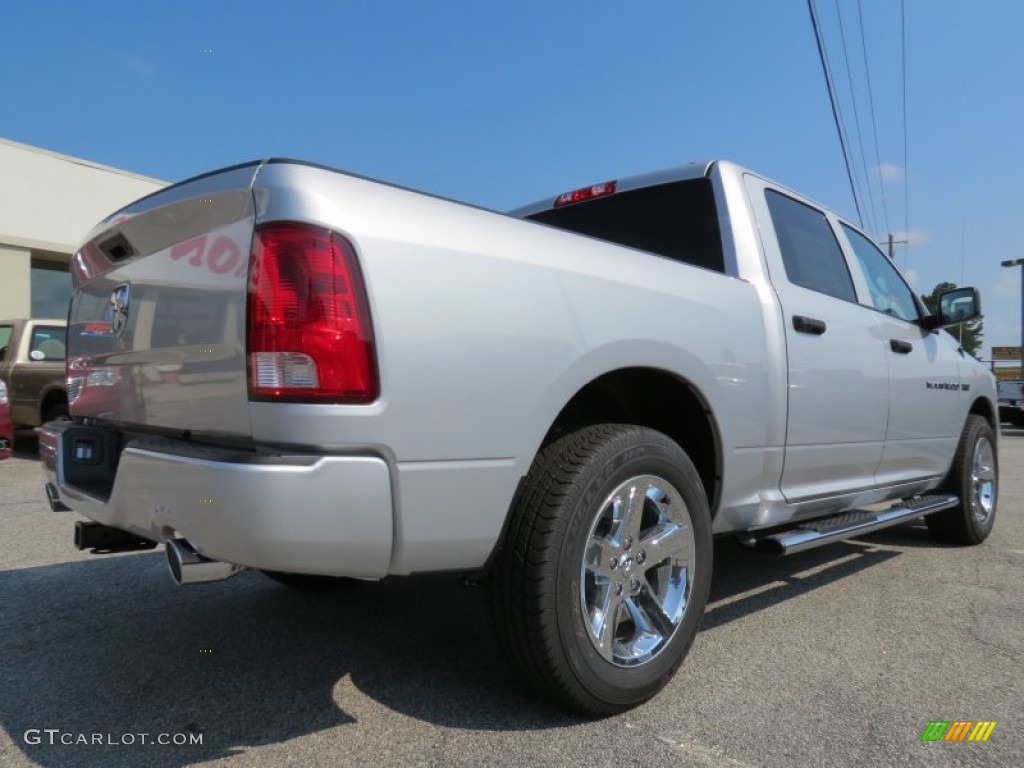 2012 Ram 1500 Express Crew Cab - Bright Silver Metallic / Dark Slate Gray/Medium Graystone photo #7