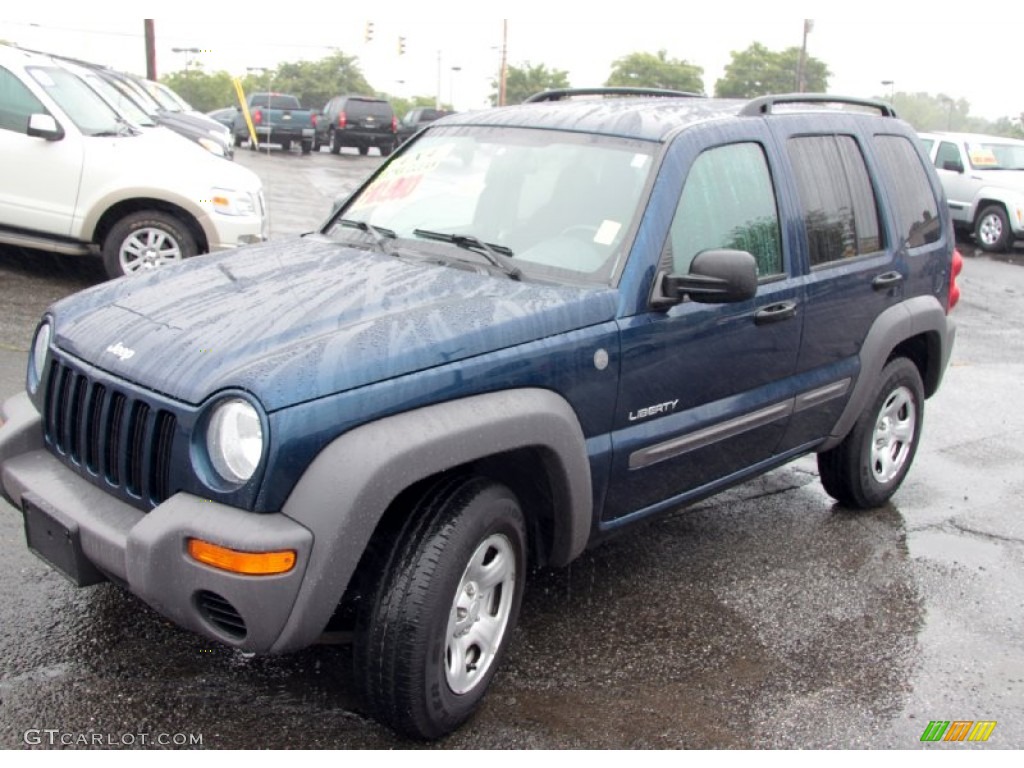 Patriot Blue Pearl 2004 Jeep Liberty Sport 4x4 Exterior Photo #66723575
