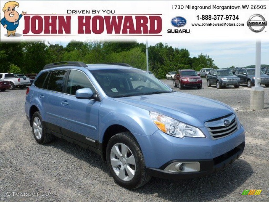 2012 Outback 2.5i Premium - Sky Blue Metallic / Off Black photo #1