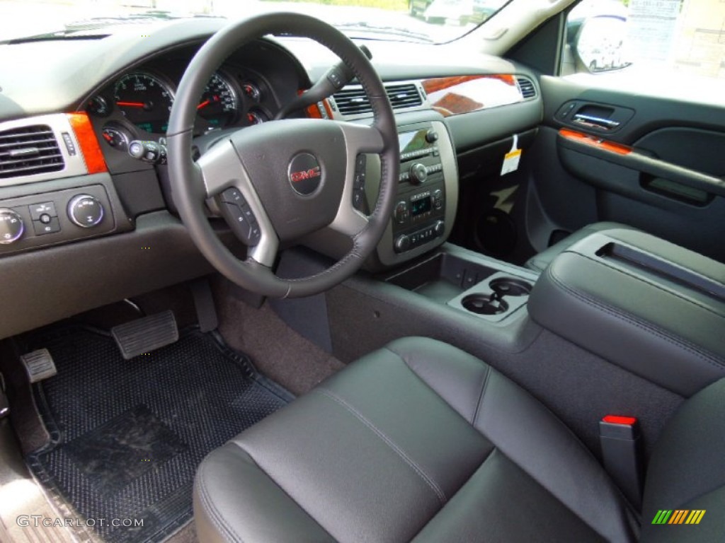 Ebony Interior 2012 GMC Yukon SLT 4x4 Photo #66727328