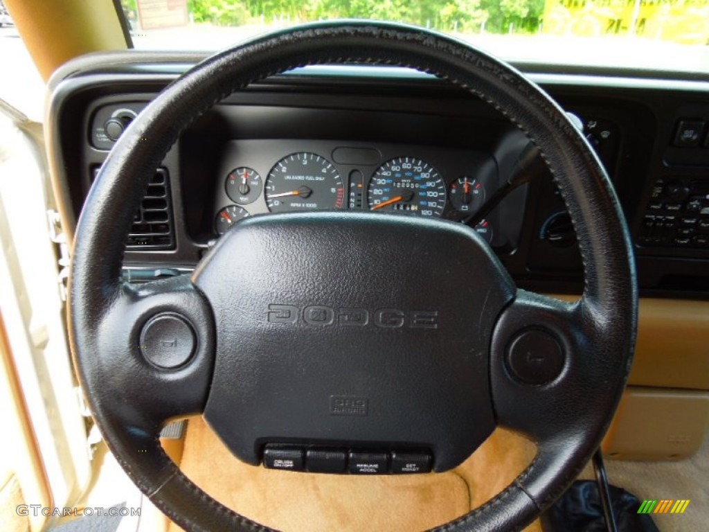 1997 Dodge Ram 1500 Laramie SLT Regular Cab 4x4 Camel Tan Steering Wheel Photo #66727610
