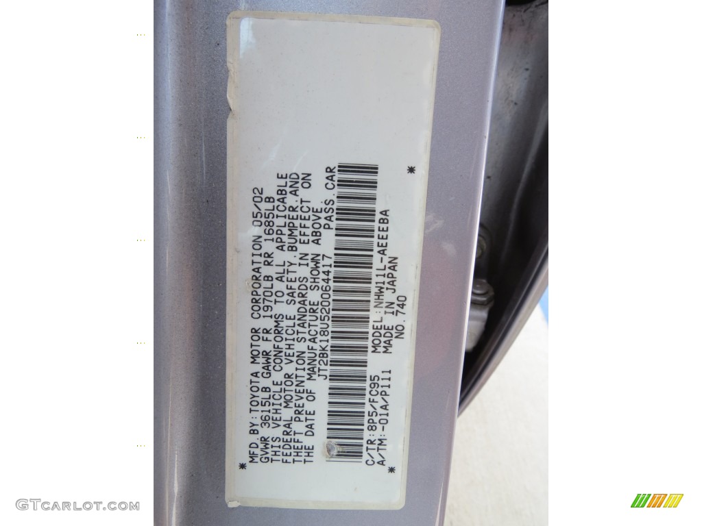 2002 Prius Hybrid - Silver Strata Metallic / Gray photo #6