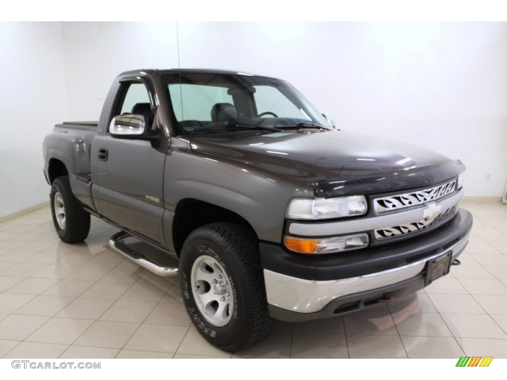 Charcoal Gray Metallic 2000 Chevrolet Silverado 1500 LS Regular Cab 4x4 Exterior Photo #66729050