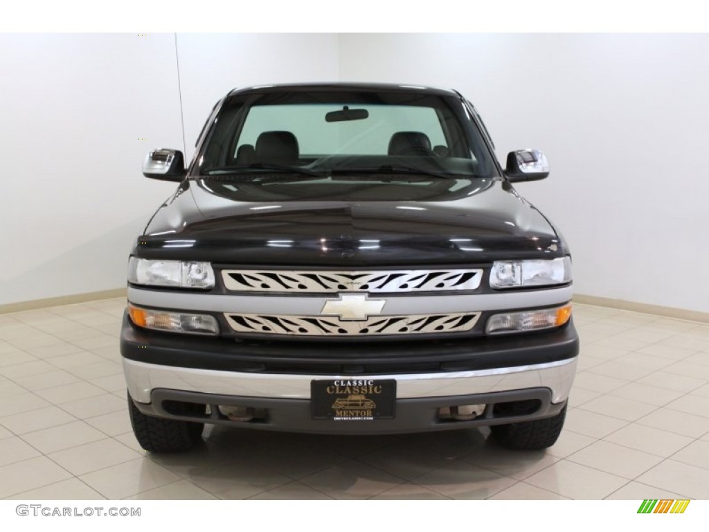 2000 Silverado 1500 LS Regular Cab 4x4 - Charcoal Gray Metallic / Graphite photo #2