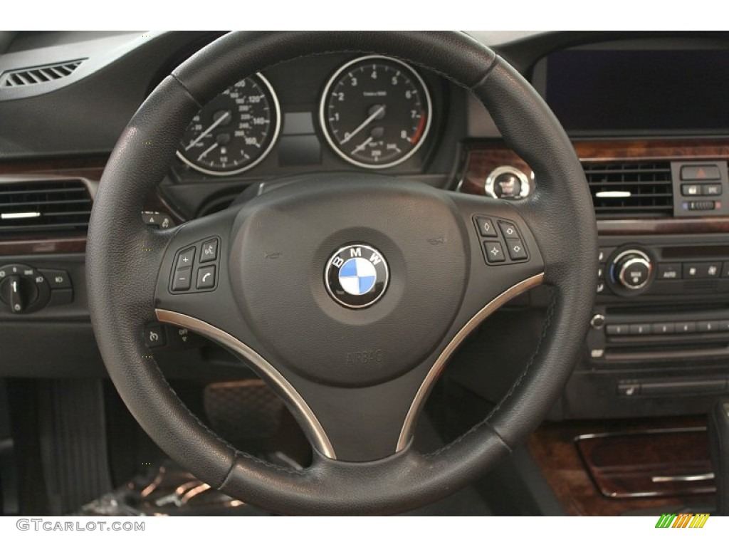 2007 BMW 3 Series 335i Convertible Saddle Brown/Black Steering Wheel Photo #66730676
