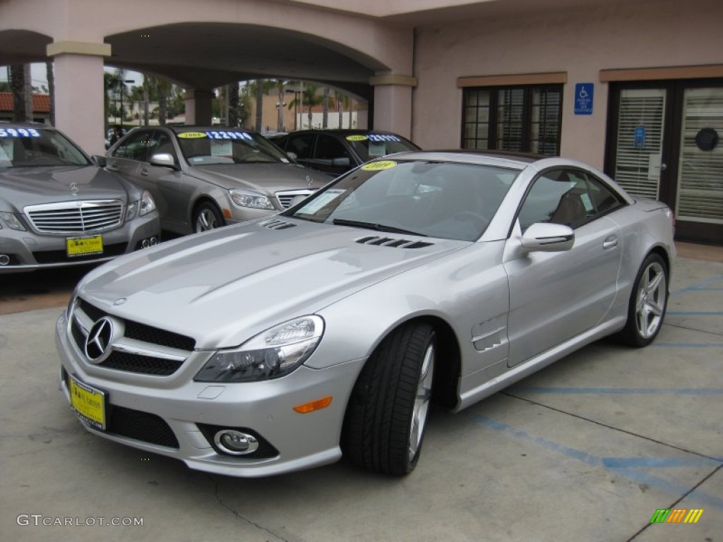 Silver Arrow Silver Metallic 2009 Mercedes-Benz SL 550 Silver Arrow Edition Roadster Exterior Photo #66731846