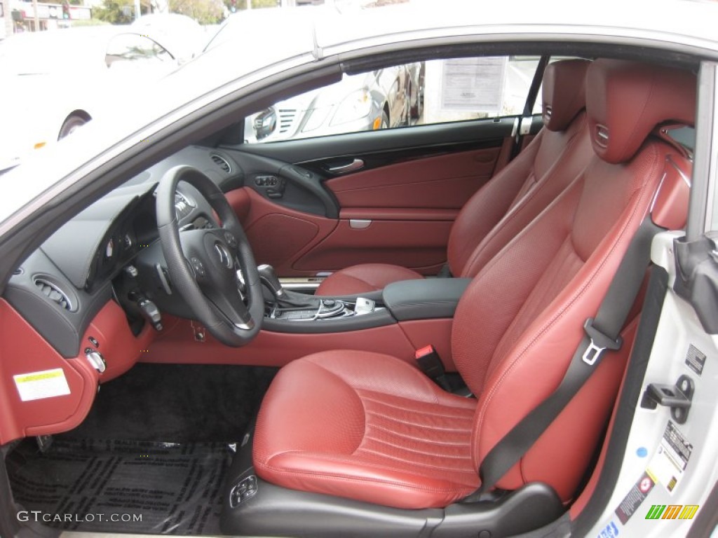 Red Interior 2009 Mercedes-Benz SL 550 Silver Arrow Edition Roadster Photo #66731933