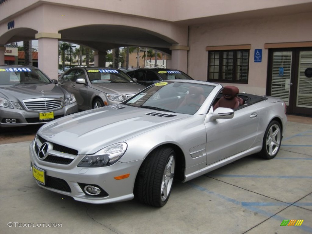 2009 SL 550 Silver Arrow Edition Roadster - Silver Arrow Silver Metallic / Red photo #26