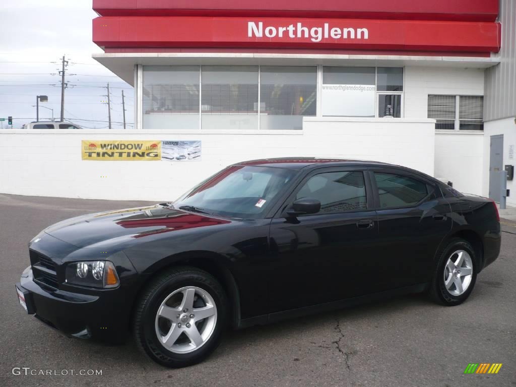 2009 Charger SE - Brilliant Black Crystal Pearl / Dark Slate Gray/Light Slate Gray photo #1