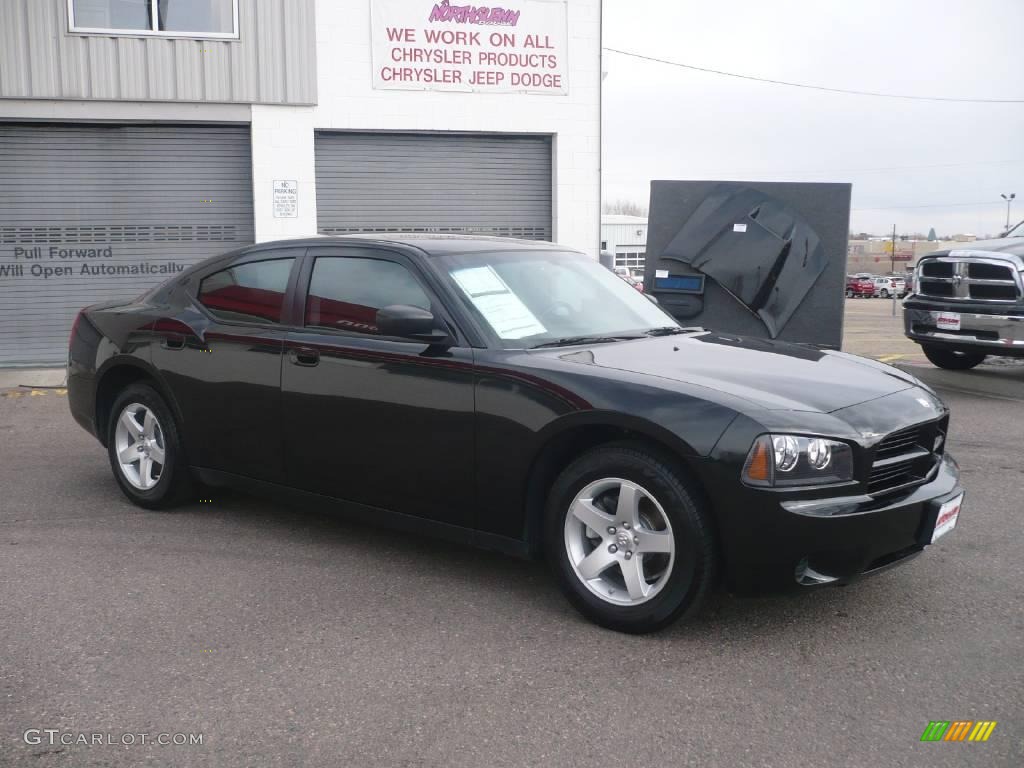 2009 Charger SE - Brilliant Black Crystal Pearl / Dark Slate Gray/Light Slate Gray photo #3