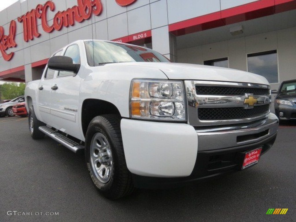 2009 Silverado 1500 LS Crew Cab - Summit White / Dark Titanium photo #1