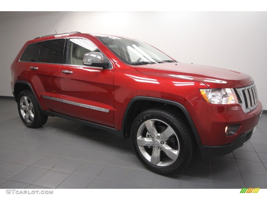 2011 Grand Cherokee Limited - Inferno Red Crystal Pearl / Black/Light Frost Beige photo #1