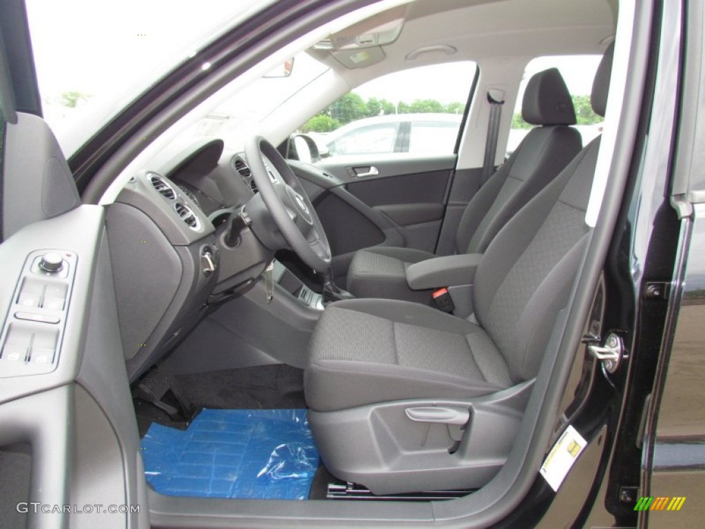 2012 Tiguan S - Deep Black Metallic / Black photo #3