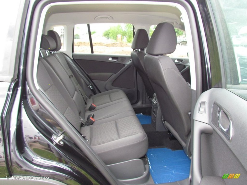 2012 Tiguan S - Deep Black Metallic / Black photo #4