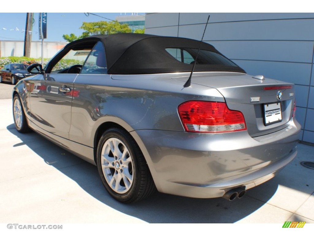 2009 1 Series 128i Convertible - Space Grey Metallic / Coral Red Boston Leather photo #4
