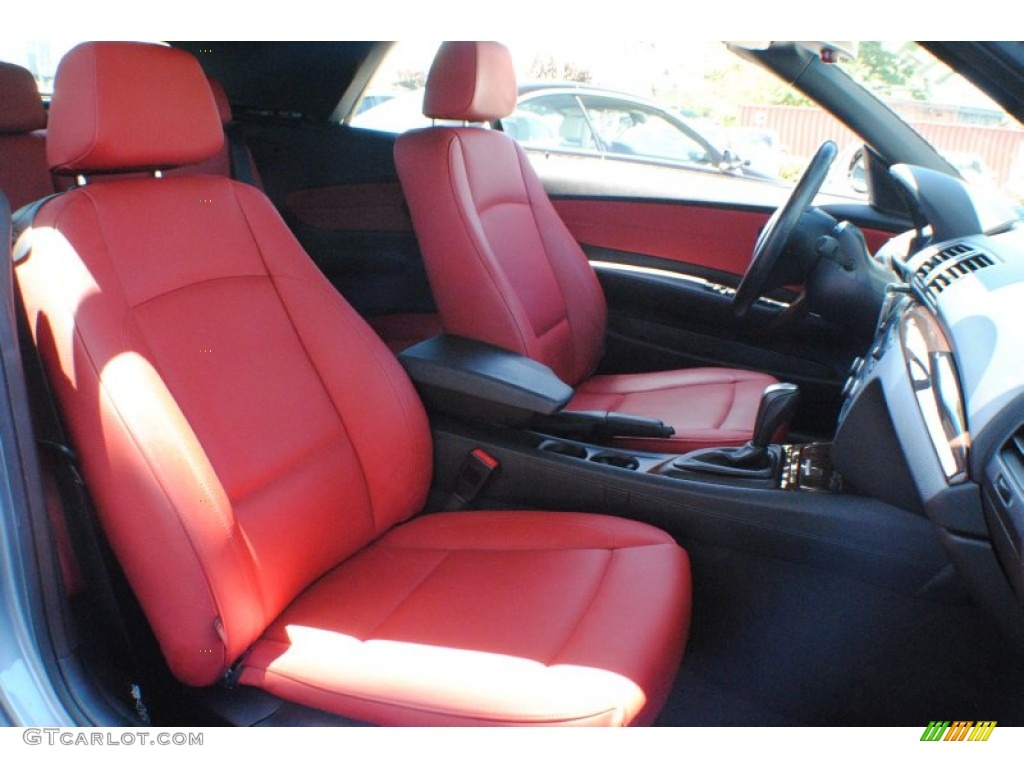 2009 1 Series 128i Convertible - Space Grey Metallic / Coral Red Boston Leather photo #10