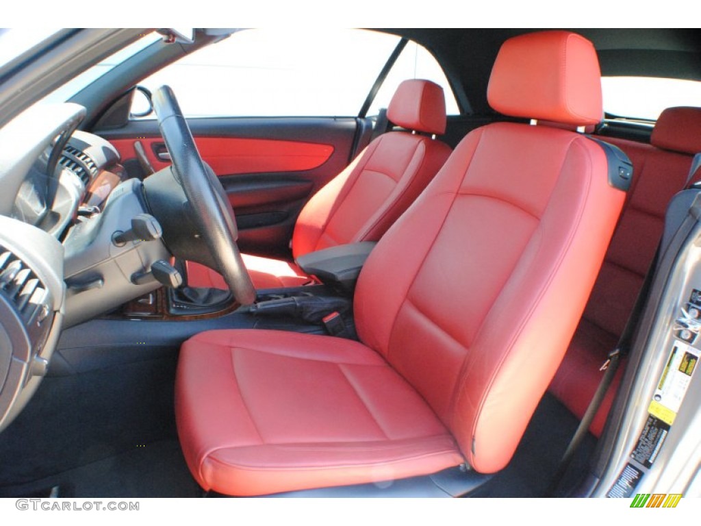 2009 1 Series 128i Convertible - Space Grey Metallic / Coral Red Boston Leather photo #12