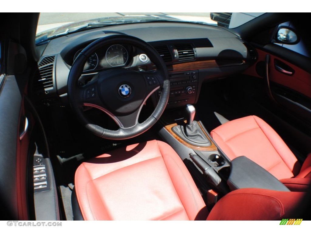 2009 1 Series 128i Convertible - Space Grey Metallic / Coral Red Boston Leather photo #16