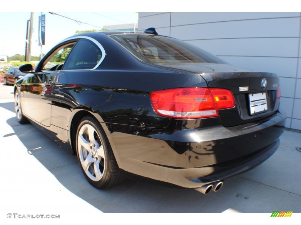 2009 3 Series 328xi Coupe - Black Sapphire Metallic / Black photo #4